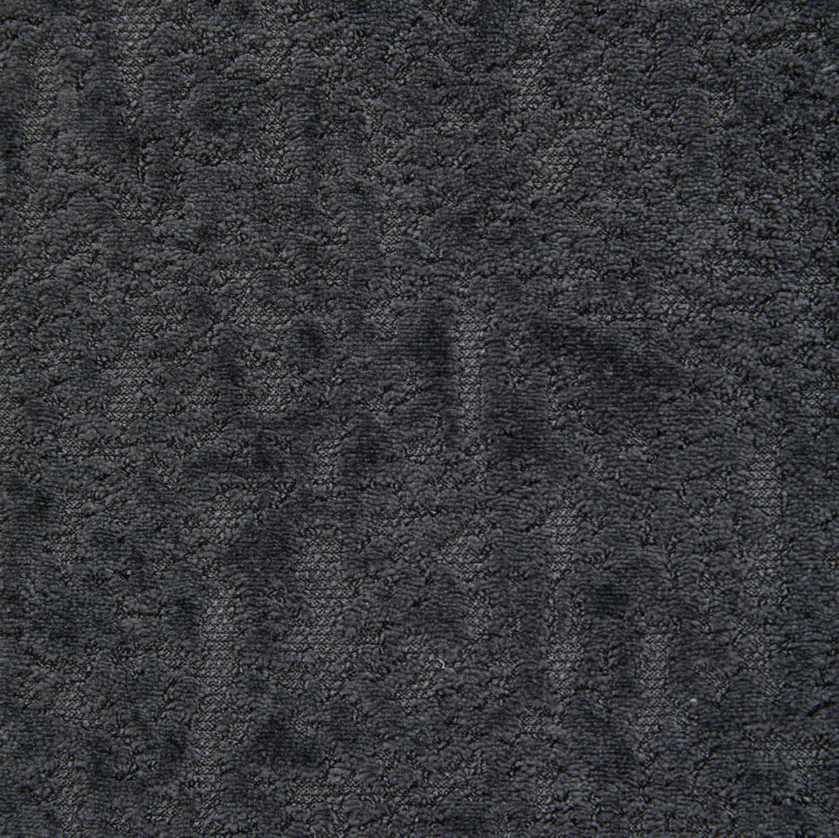 Canapé-lit arrondi en chenille gris foncé de 157 cm, détail du tissu en chenille