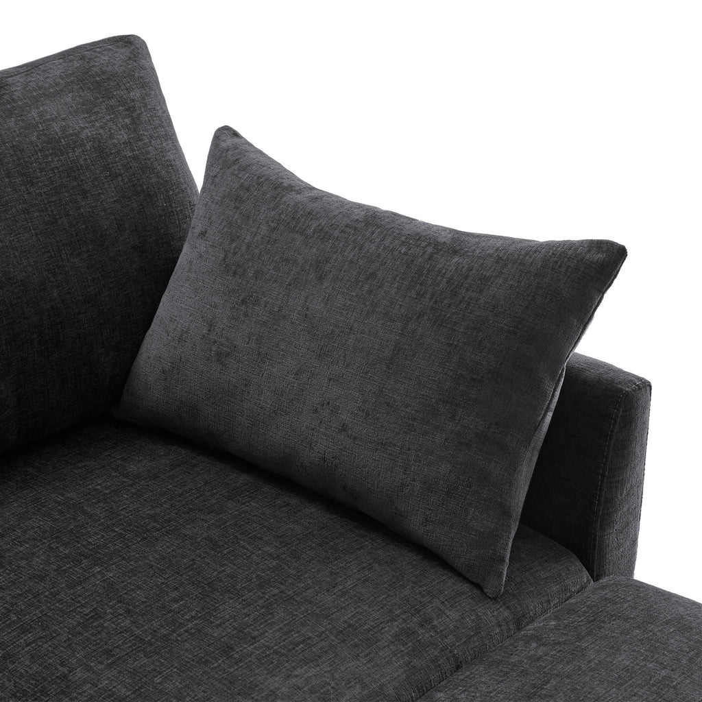 Canapé panoramique en U, détail du coussin