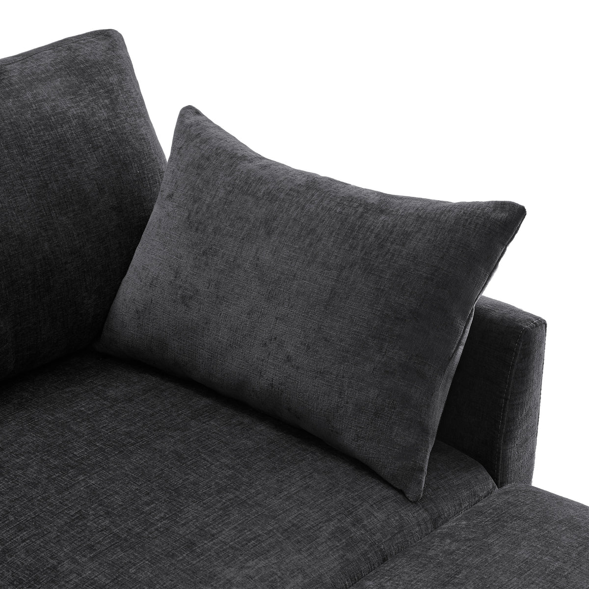 Canapé panoramique en U, détail du coussin