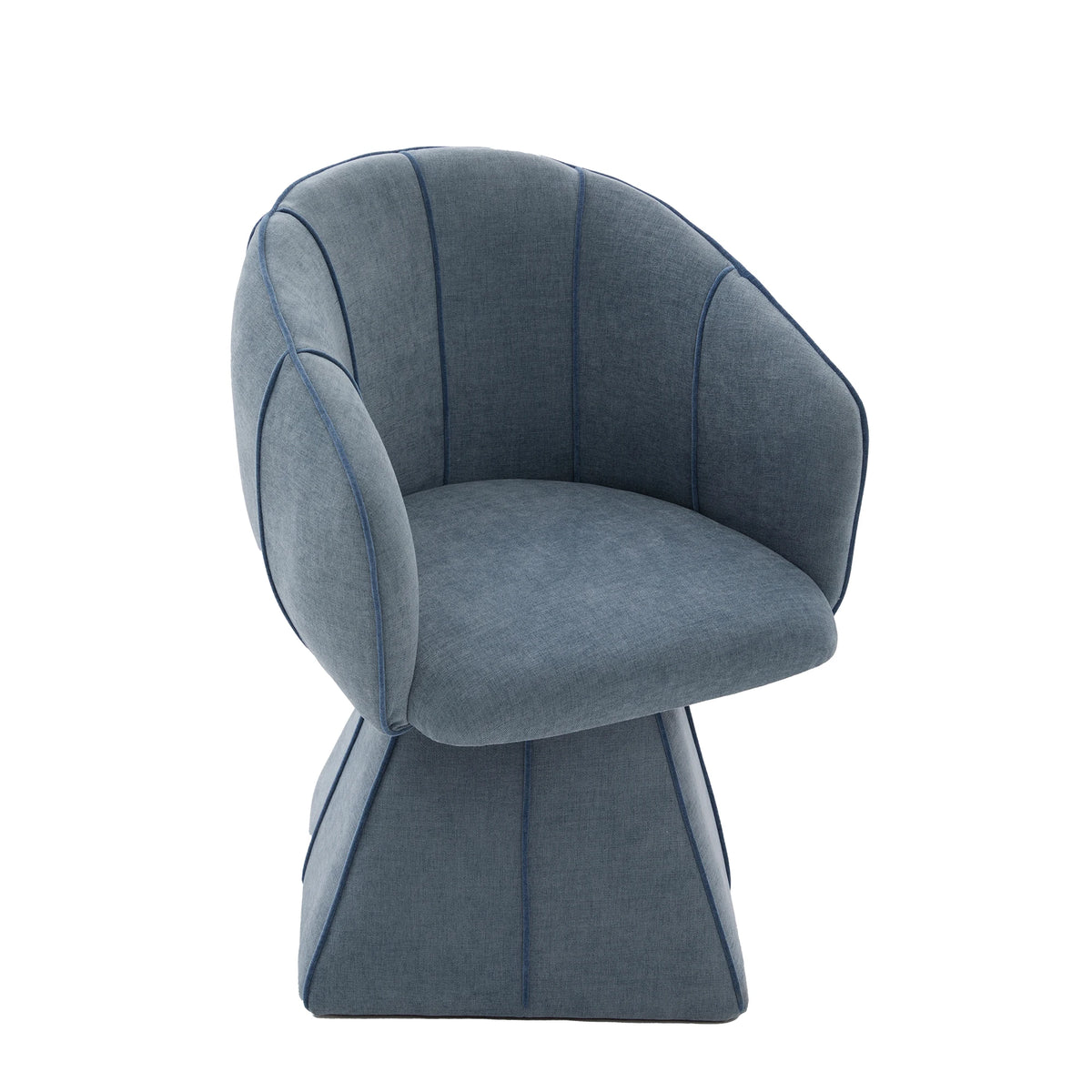 Fauteuil pivotant, bleu, sur fond blanc