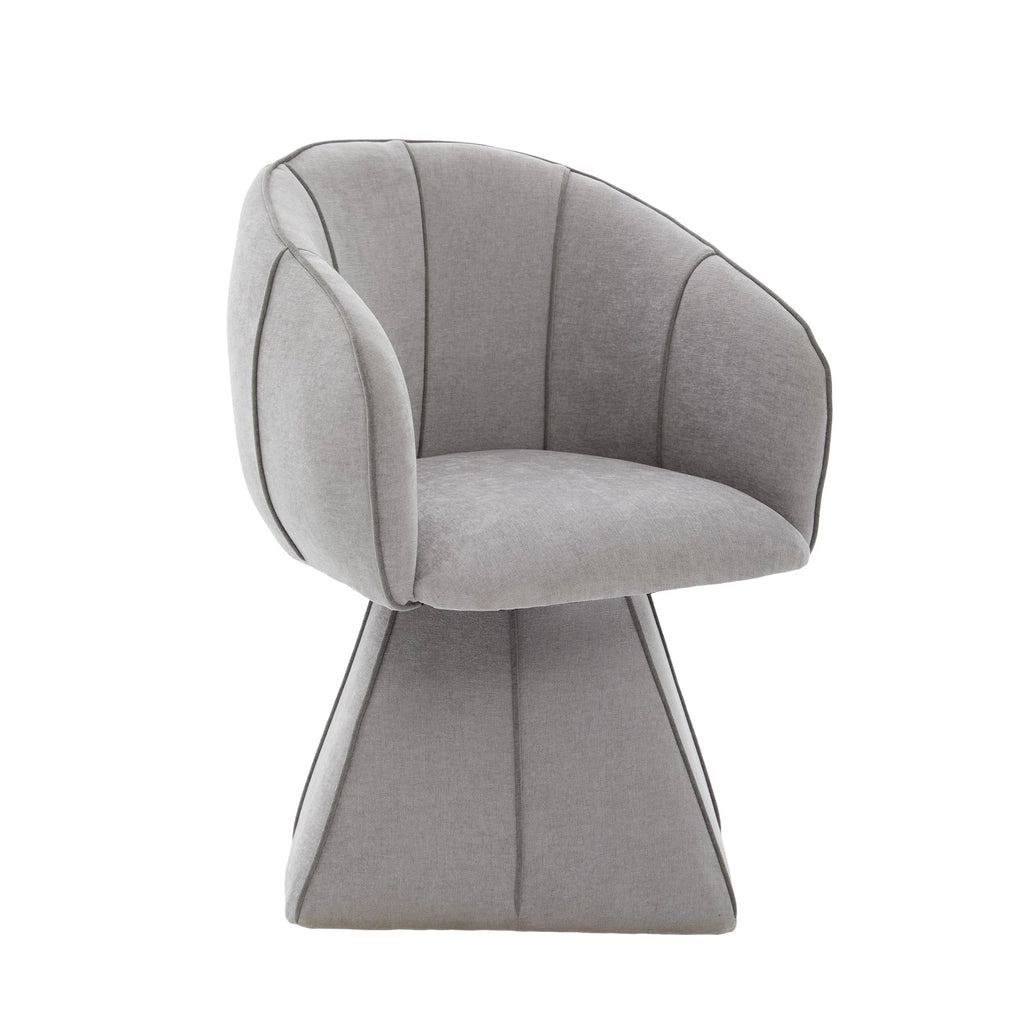 Fauteuil pivotant, gris, sur fond blanc