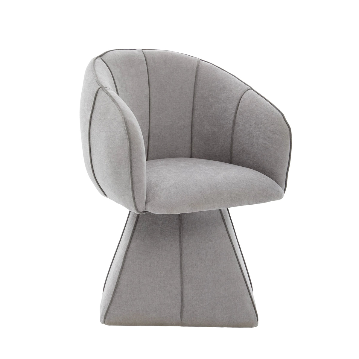 Fauteuil pivotant, gris, sur fond blanc